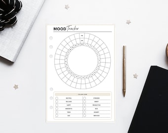 Classic HP Monthly Mood Tracker Insert - Printable