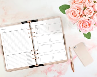 Personal Size Printable Undated WO2P with Schedule, Tracker, and To-Do