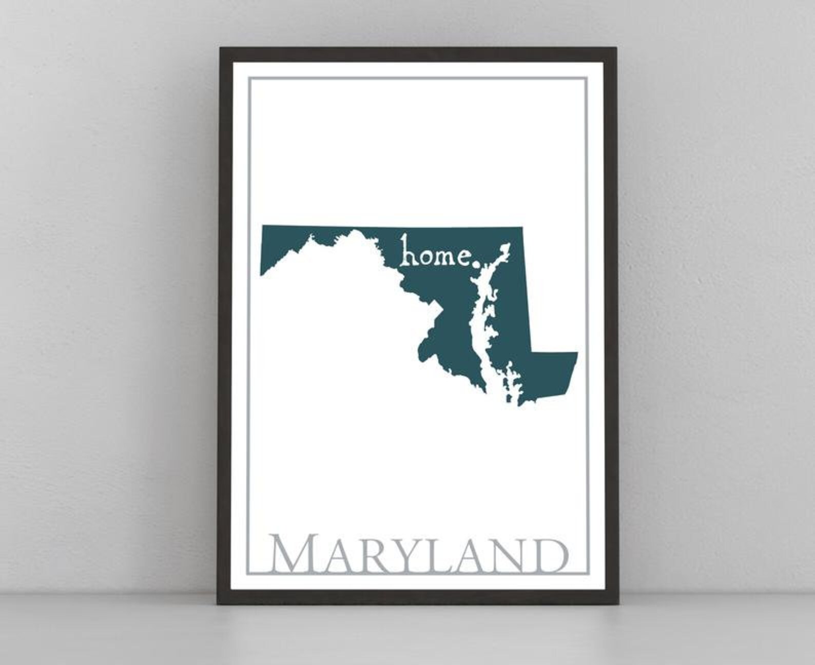 Maryland Map Wall Art Maryland Modern Map Print City Map Wall Etsy