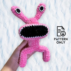 PDF Pattern - Crochet stuffed dolls toys - Pink - Roblox Rainbow Friends