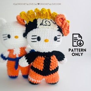 PDF Pattern - Crochet stuffed toy - Narukitty amigurumi doll
