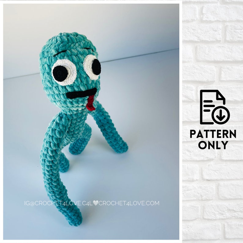 PDF Pattern Crochet Stuffed Dolls Toys Green Roblox - Etsy