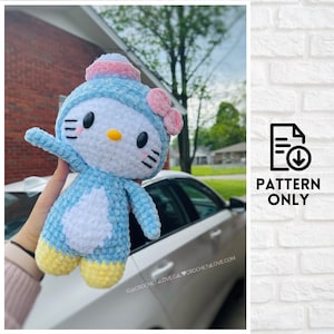 PDF pattern - Cutie kitty penguin doll toy