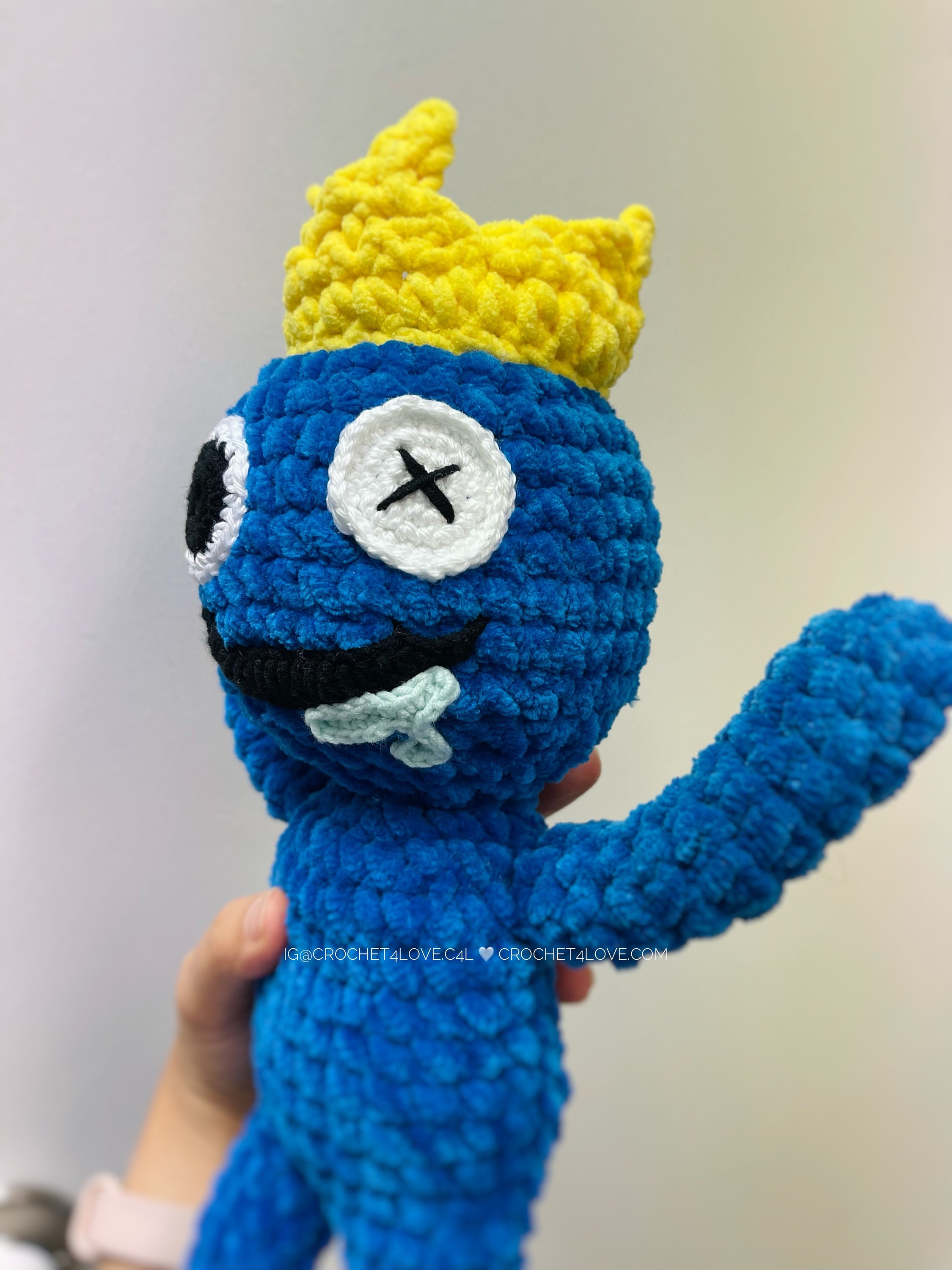PDF Pattern Crochet Stuffed Dolls Toys Blue Roblox Etsy UK