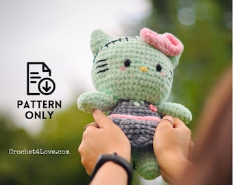 PDF Pattern - crochet amigurumi Zombie friend stuffed doll toy