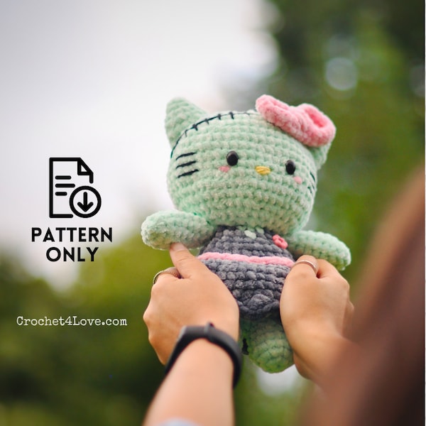 PDF Pattern - crochet amigurumi Zombie friend stuffed doll toy