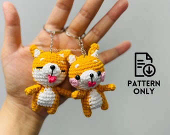 PDF Pattern - Shiba inu keychain size