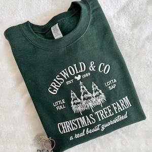 Griswold's Christmas Tree Farm Embroidered Sweatshirt | Christmas Shirt Holiday Cute Woman's Gift