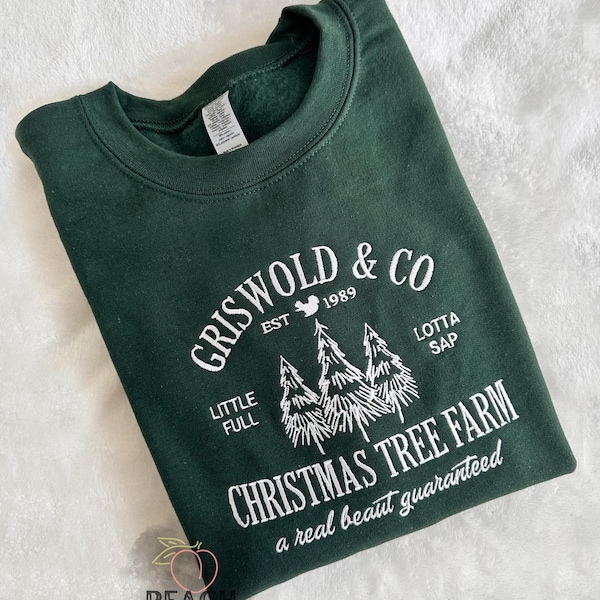 Griswold's Christmas Tree Farm Embroidered Sweatshirt | Christmas Shirt Holiday Cute Woman's Gift
