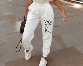 Bride Joggers Mrs Gifts for Bride to Be Personalized Bride Jogger Pants Engagement Gift for Bride Bridal Shower Gift