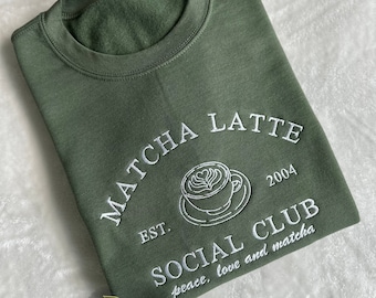 Matcha Latte Club Iced Coffee Cute Mom Trendy Grande Venti Sweatshirt T Shirt