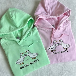 Funny Goose Embroidered Silly Bumps Hoodie Cute Gift Plus Size T Shirt