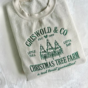 Griswold's Christmas Tree Farm Embroidered Sweatshirt | Christmas Shirt Holiday Cute Woman's Gift