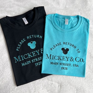 Return to Minnie Mickey & Co Embroidered T Shirt Cute Theme Park Vacation Trip Shirt | Plus Size