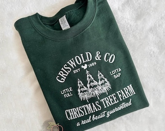 Griswold's Christmas Tree Farm Embroidered Sweatshirt | Christmas Shirt Holiday Cute Woman's Gift