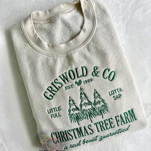 Griswold&#39;s Christmas Tree Farm Embroidered Sweatshirt | Christmas Shirt Holiday Cute Woman&#39;s Gift