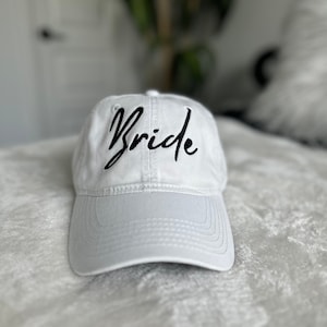 Custom Embroidered Bride Baseball Cap | Mrs Gifts for Bridal Party Personalized Adjustable Dad Hat
