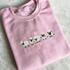Cute Little Embroidered Sheep Sweatshirt | Sheep Farm Tee Shirt Gift