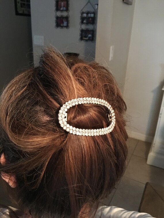 Rhinestone hair barrette Gem
