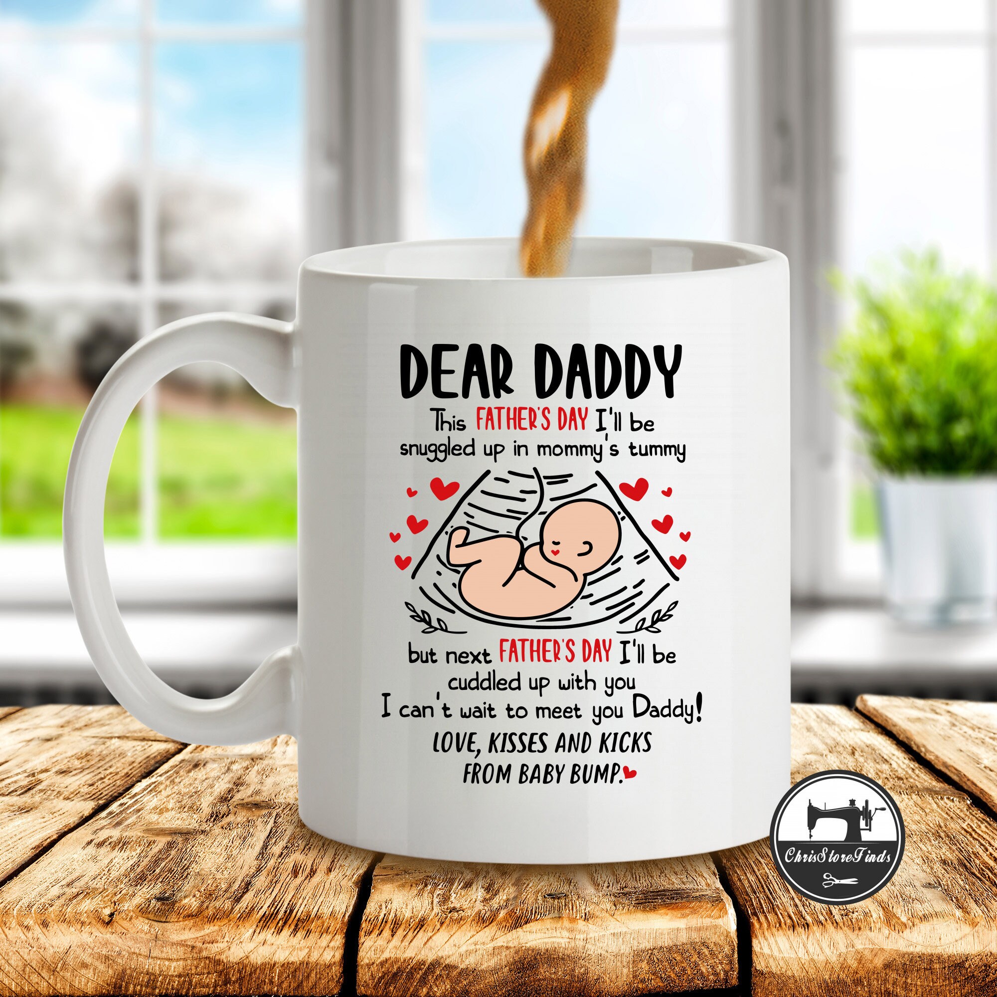 Dear Daddy Mug First Time Dad Mug First Father's Day Etsy