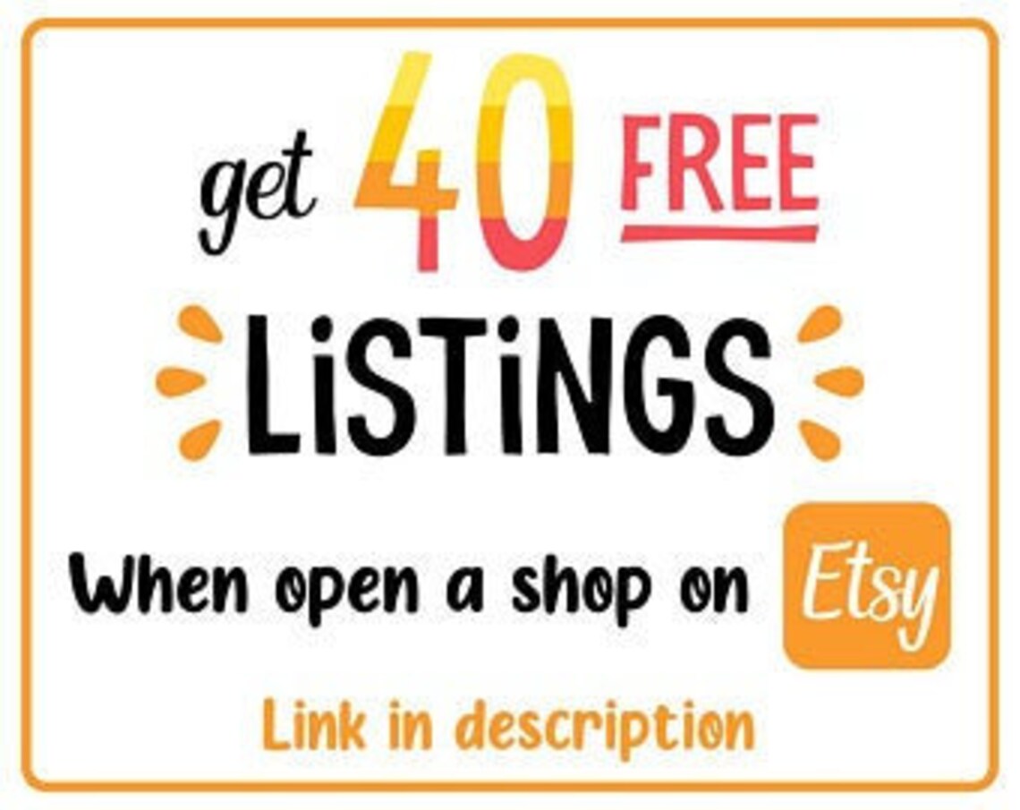 Etsy Free Listing 40 Free Listings Earn Free Listing Free Etsy