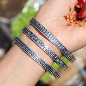 アクセサリー silver925 trinity bangle Trinity Bangle, Solid Silver With Gold & Black Rhodium