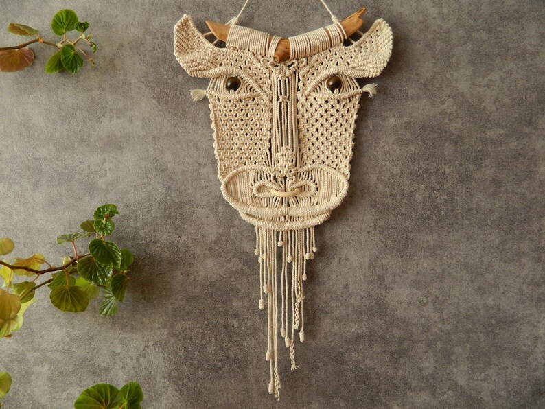 Macrame Cow Tutorial Macrame Wall Hanging Pattern Etsy