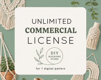 Commercial License Add-On for 1 Macrame Pattern | Sell Physical Products