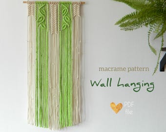 Macrame Wall Hanging Pattern: DIY Woven Tapestry Tutorial (PDF)
