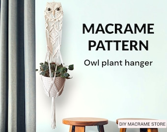 PDF pattern macrame plant hanger| Simple knots easy to make macramé tutorial beginner, DIY macrame, step by step, how to plant holder