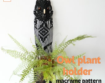 Do It Yourself, Macrame owl plant hanger pattern, Yarn wall hanging tutorial, Succulent planter