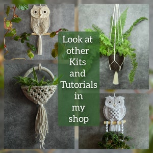 DIY kits, Macrame owl kit beginner, Macrame wall hanging craft kit for adults and kids, Boho wall art, Gifts for mom, Thank you gift image 10