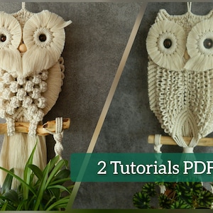 Do it yourself, Set of Two Macrame Plant Hanger Patterns, Plants Lover Gift Idea, Eclectic Decor / Amazing Balcony Decorating Ideas