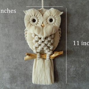 DIY kits, Macrame owl kit beginner, Macrame wall hanging craft kit for adults and kids, Boho wall art, Gifts for mom, Thank you gift image 3