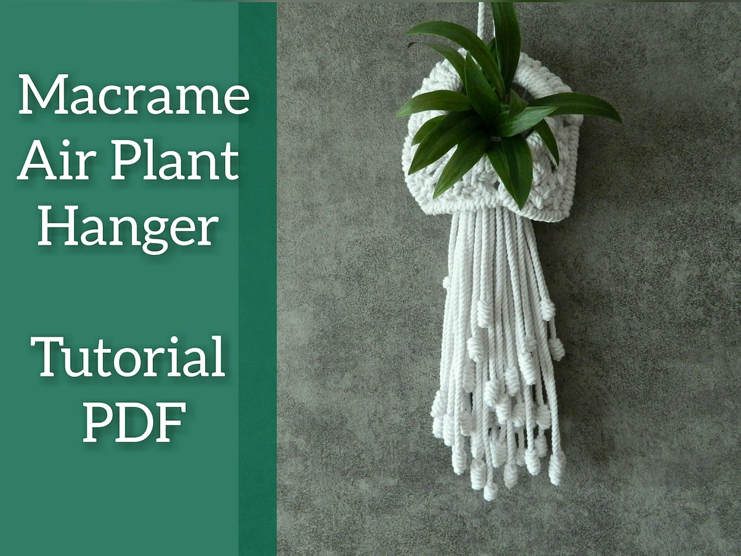 Air Plant Holder PATTERN | Macrame Plant Hanger Tutorial PDF | Do It ...
