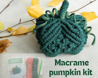 Beginner Macrame Pumpkin Kit: Make 2 Fall Pumpkins for Autumn Home Decor