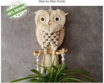 Kit Macram&egrave; Gufo Fai Da Te - 6 Set Per Creare Decorazioni Boho Da Appendere