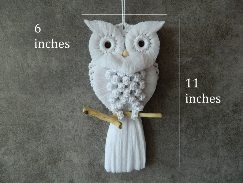 DIY kits, Macrame owl kit beginner, Macrame wall hanging craft kit for adults and kids, Boho wall art, Gifts for mom, Thank you gift image 7