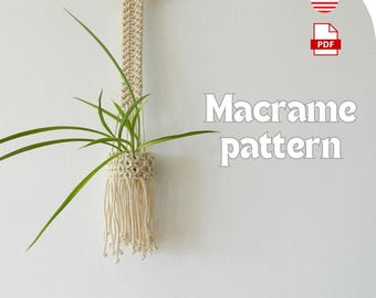 Macrame Air Plant Holder Pattern: DIY Boho Decor (PDF Tutorial