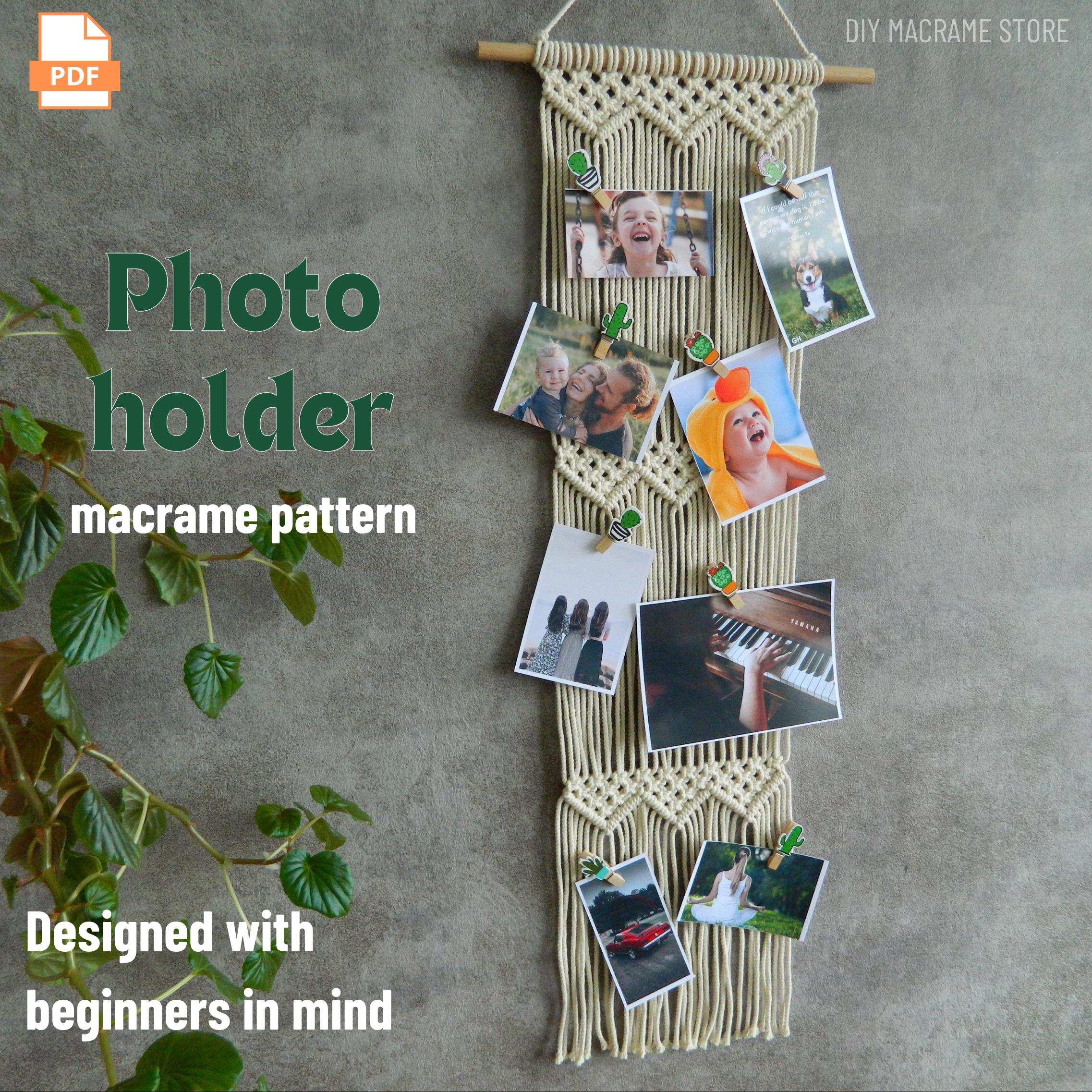 Macrame Photo Holder - Etsy