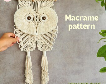 Kit De Macramé Búho FREEBLOSS Para Principiantes – Incluye Materiales Y Guía Para Crear Decoración De Pared Bohemia