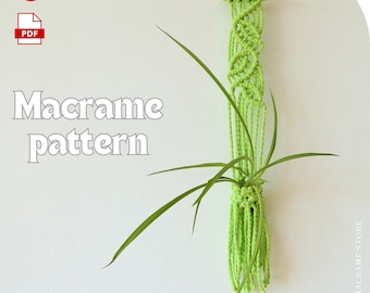 Macrame Air Plant Holder Pattern: DIY Hanging Planter Tutorial (PDF Download)