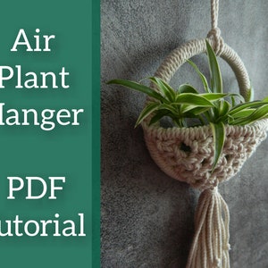 Modèle de porte-plante aérienne, modèle de tenture murale en macramé bricolage, tutoriel en macramé, modèle de cintre en macramé, cadeau fait main de pendaison de crémaillère