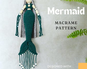 Macrame Mermaid Pattern: DIY Fairy Doll Tutorial (PDF Download, 15 inches)