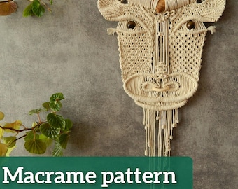 Highland Cow Macrame Pattern: DIY Boho Wall Art (PDF Tutorial)