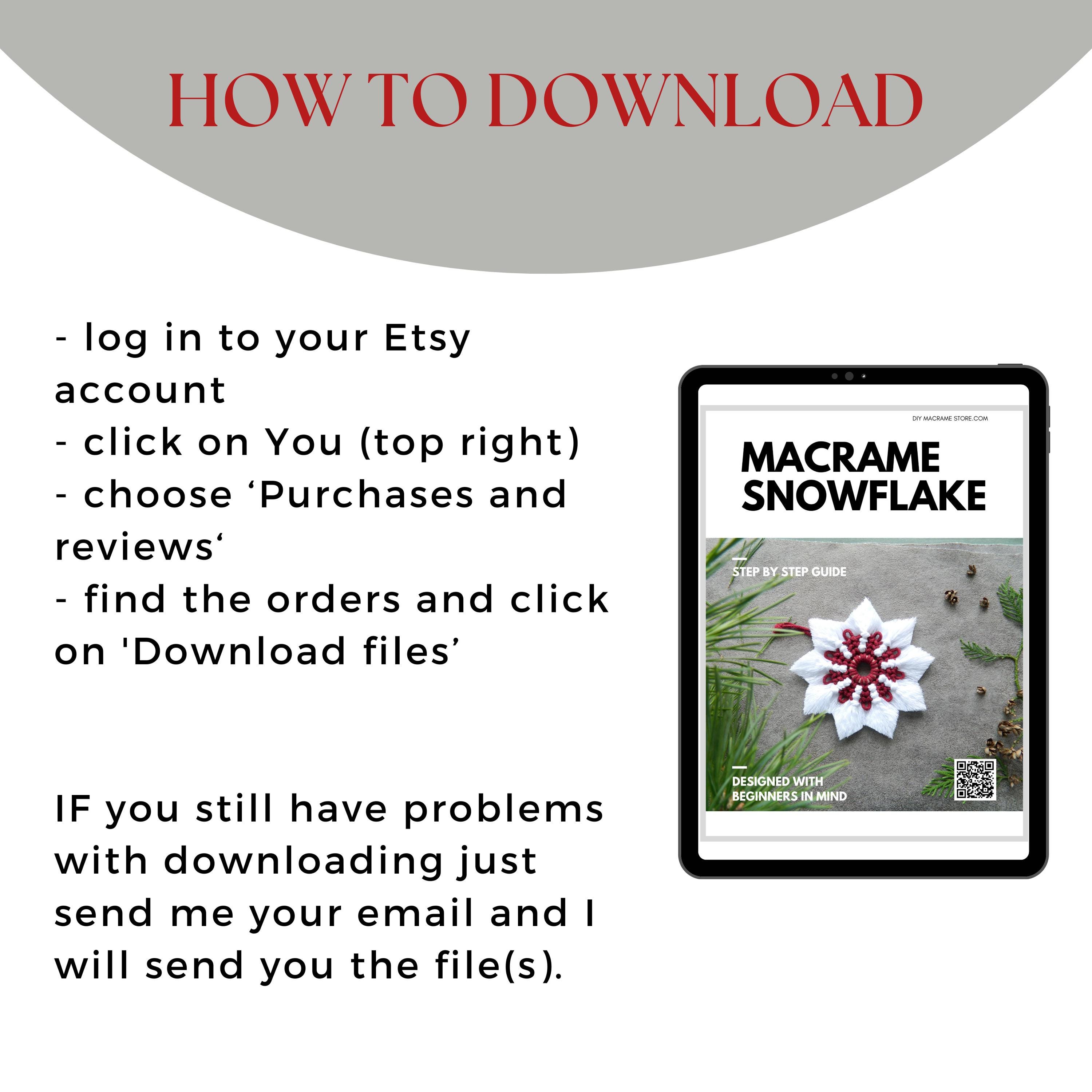 Macrame Pattern, Easy Snowflake Tutorial PDF, Do It Yourself Star ...