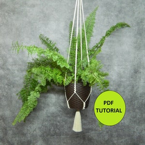 Macrame PATTERN | Large plant hanger with tassel | Tutorial | Do it yourself | Hanging planter indoor | DIY | Boho decor