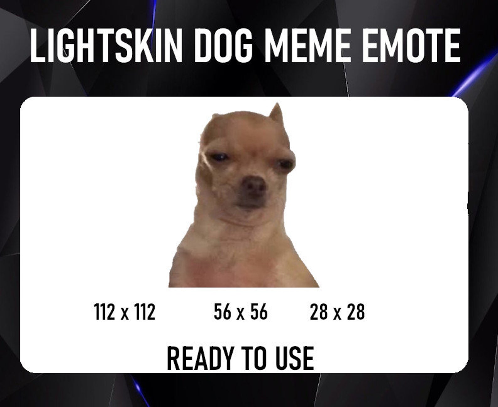 Lightskin Hund Meme Emote für Twitch Discord oder YouTube Etsy