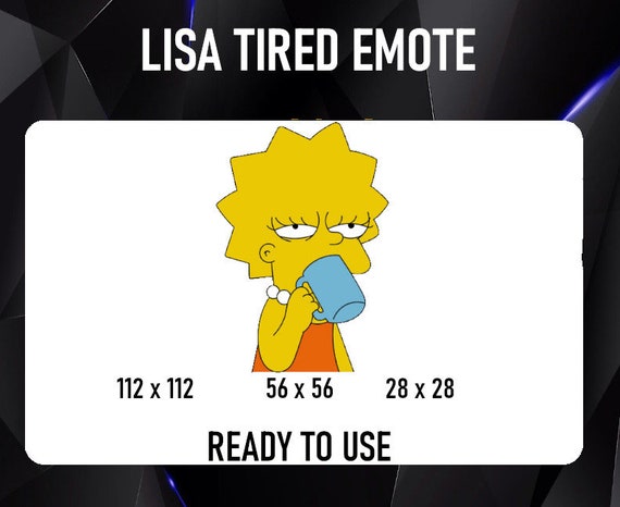Lisa Tired Emote for Twitch Discord or YouTube