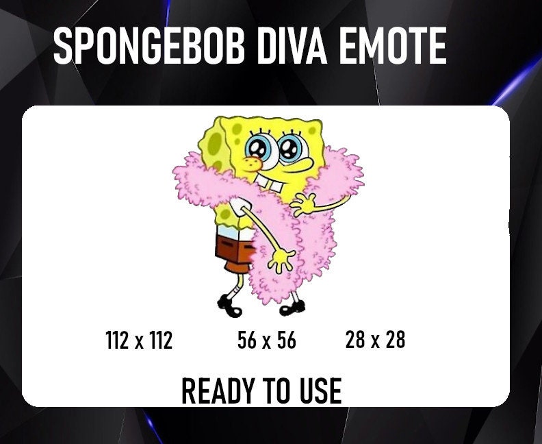  SpongeBob  Diva  Emote f r Twitch Discord oder YouTube Etsy